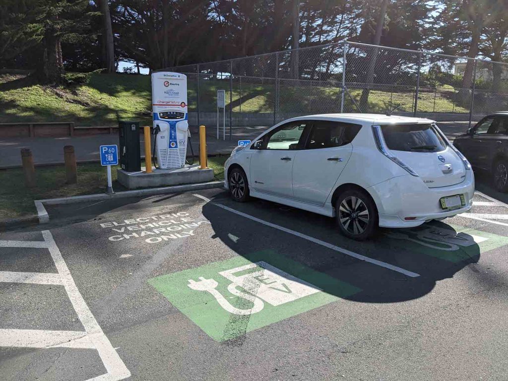 Waikanae electric vehicle charging parking