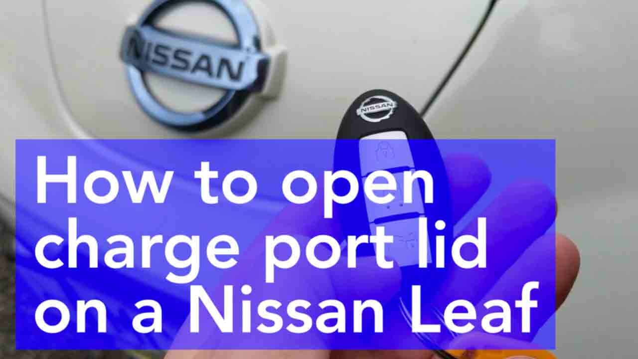 How to open the charge port lid on a Nissan Leaf