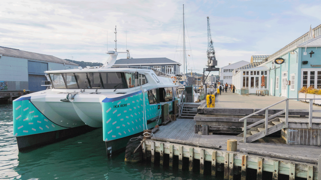 Electric ferry in Wellington Harbour Kāpiti Electric Vehicle Society