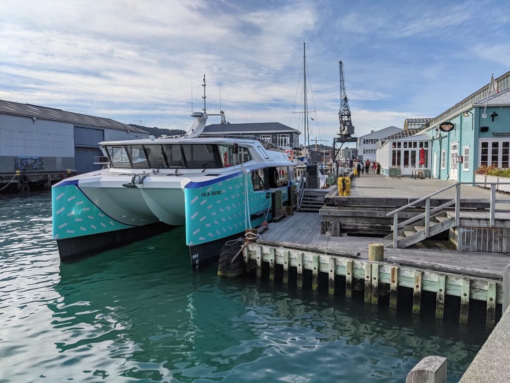 Electric ferry in Wellington Harbour Kāpiti Electric Vehicle Society